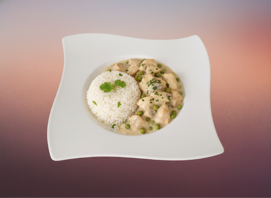 Hühnerfrikassee mit aromatischem Jasminreis