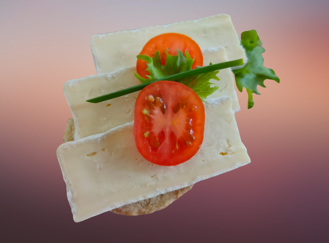 Buns of dark brie cheese