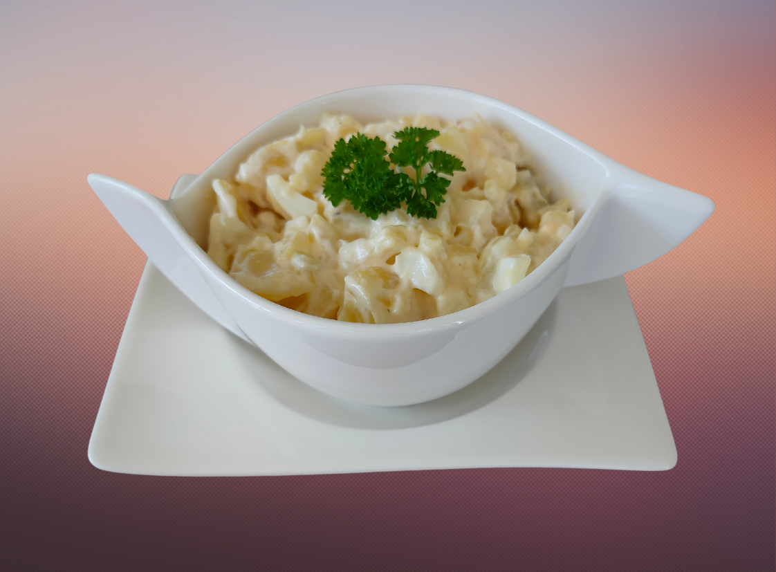 Homemade vegetarian potato salad