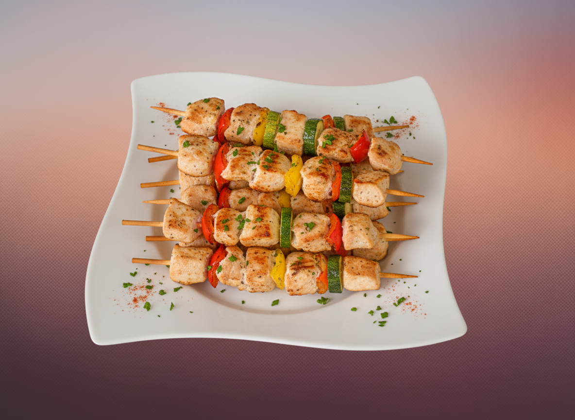 Turkey skewers with peanut sauce - 24 pcs.