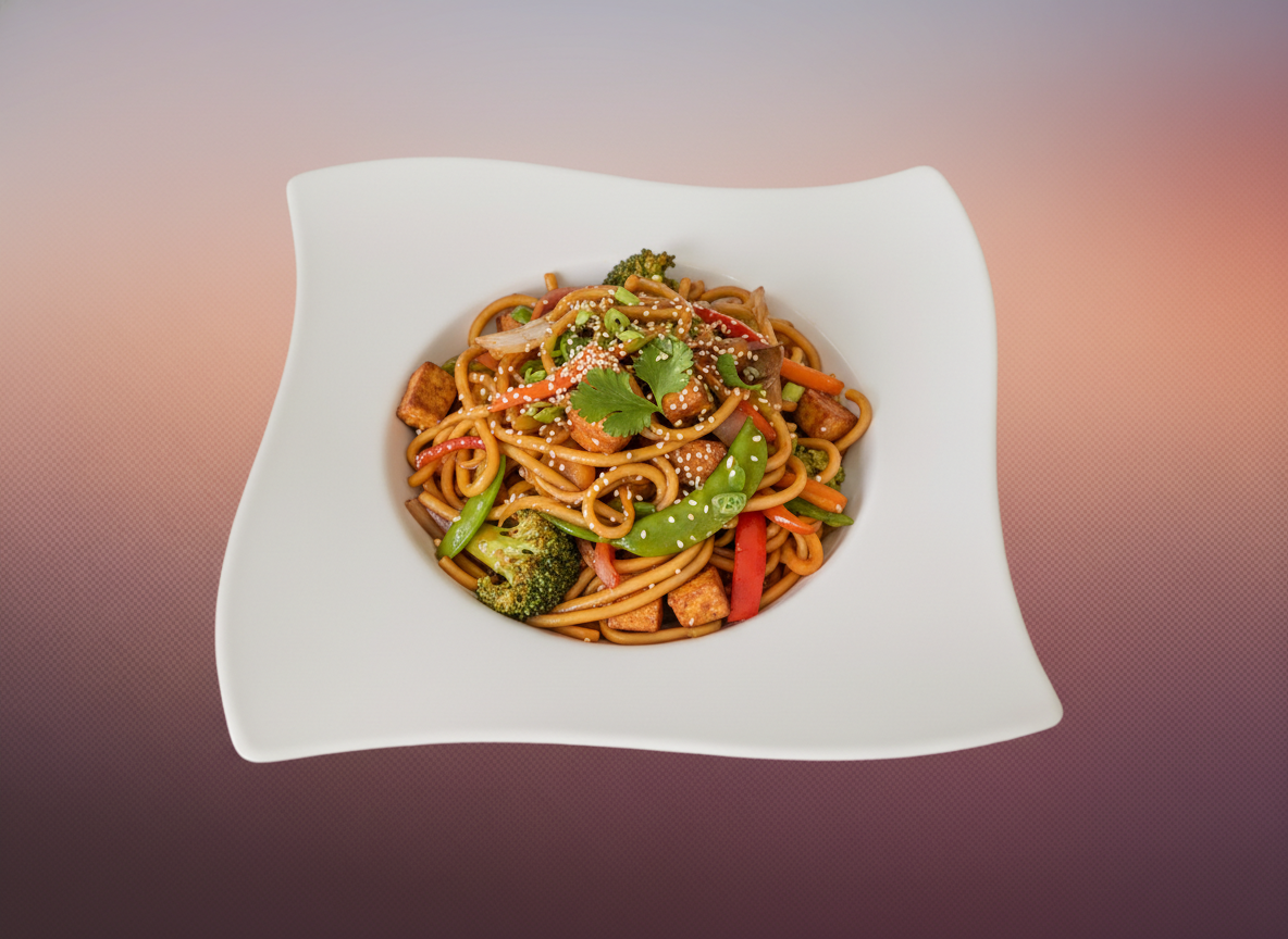 Asiatische Nudelpfanne vegetarisch