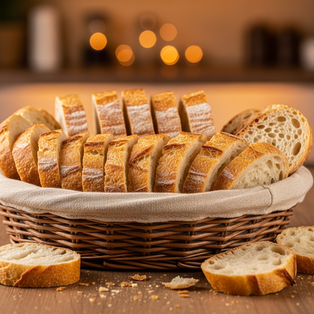 Baguette sliced 15 pieces