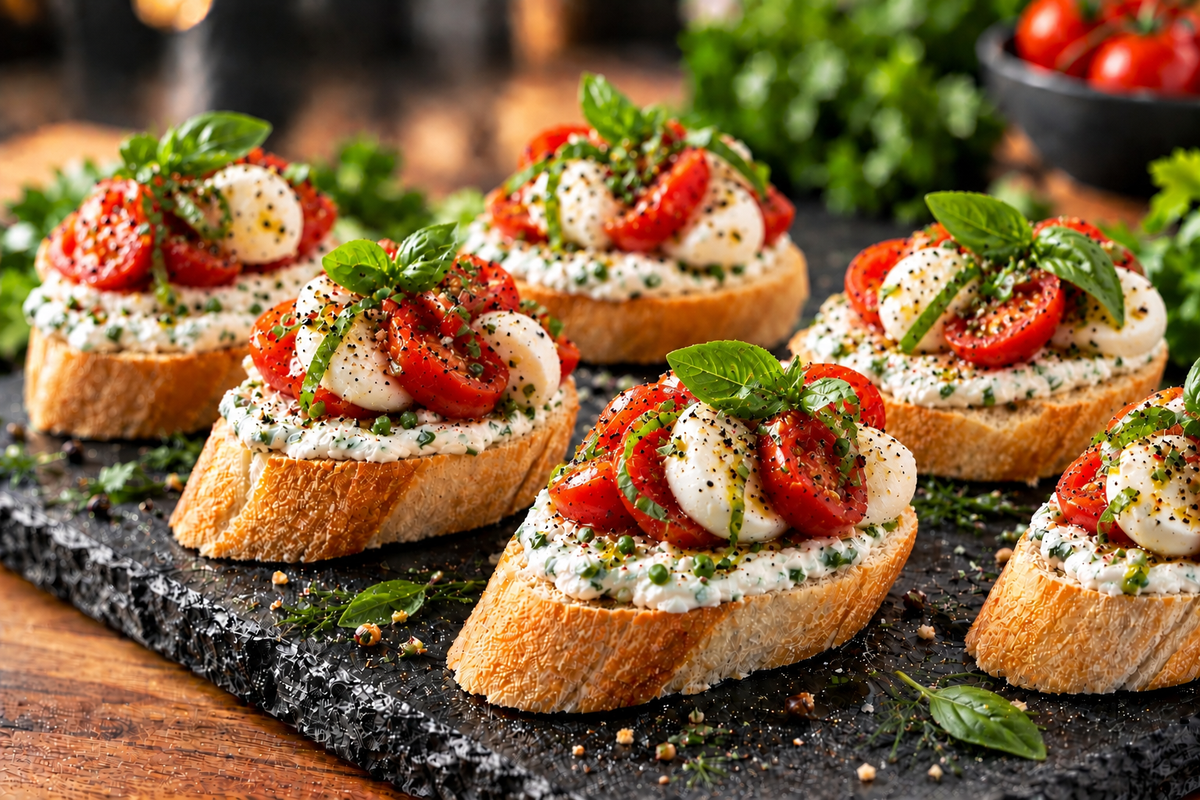 Canapes "Mozzarella"